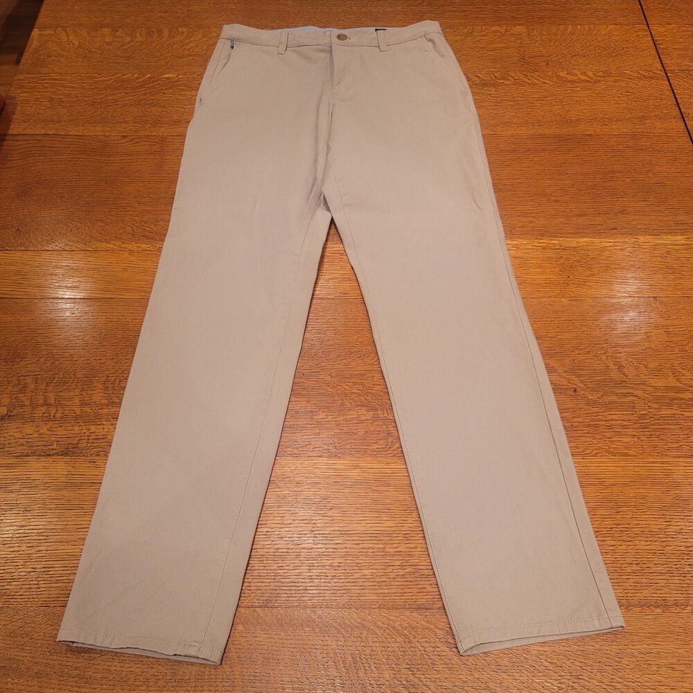 Bonobos Athletic Chino 2.0 Cotton Pants Size 31x34 4-way Stretch Tan Brown